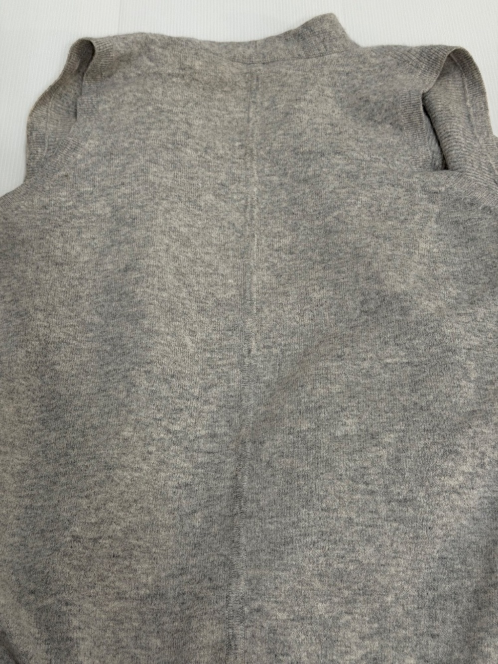 Vince Gray Wool Cashmere Draped Open Front Sweater Vest Medium - Picture 11 of 13